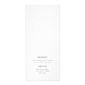 Modernes, elegantes Skript-Hochzeitmenü Werbekarte (Hinten)