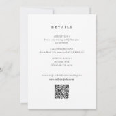 Modernes, elegantes Skript in einer Hochzeit Einladung (Rückseite)