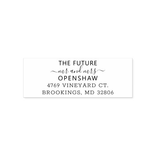 Modernes, elegantes Skript Minimalistisch Permastempel (Design)