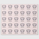 Modernes, elegantes Skript Monogram Name Custom Pi Geschenkpapier (Flach)