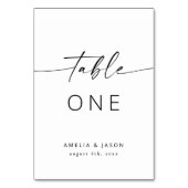 Modernes, elegantes Skript Tischnummer (Rückseite)