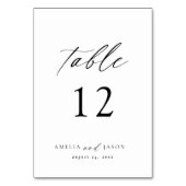 Modernes, elegantes Skript Tischnummer (Rückseite)