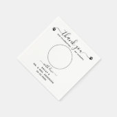 Modernes, elegantes Skript Vielen Dank Foto Pet We Serviette (Ecke)