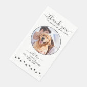 Modernes, elegantes Skript Vielen Dank Pet Wedding Serviette (Ecke)
