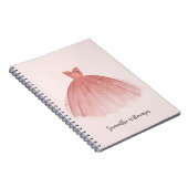 Modernes, elegantes Skriptkleid Notizblock (Rechte Seite)