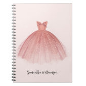 Modernes, elegantes Skriptkleid Notizblock (Vorderseite)