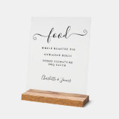 Modernes, elegantes Skriptmenü Acrylschild (Winkel)