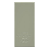 Modernes, elegantes Skriptmenü für Hochzeiten Werbekarte (Hinten)