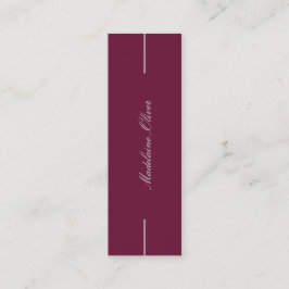 Modernes elegantes Solicitor Beruflich Burgundy Mini Visitenkarte