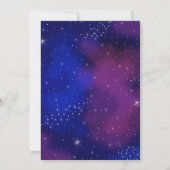 Modernes Elegantes Star Night Sky Galaxy Brautpart Einladung (Rückseite)