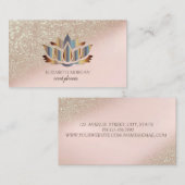 Modernes Elegantes stilvolles Glitzer Bokeh Gold L Visitenkarte (Vorne/Hinten)