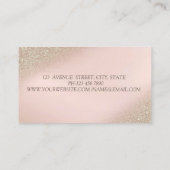 Modernes Elegantes stilvolles Glitzer Bokeh Gold L Visitenkarte (Rückseite)