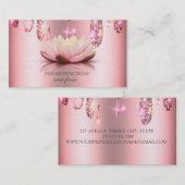 Modernes Elegantes stilvolles Lotus,Drop Visitenkarte (Vorne/Hinten)