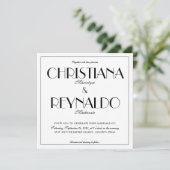 Modernes elegantes, stilvolles Roaring 20er Jahre Einladung (Stehend Vorderseite)