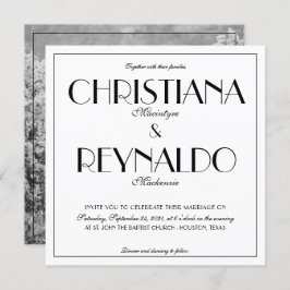 Modernes elegantes, stilvolles Roaring 20er Jahre  Einladung