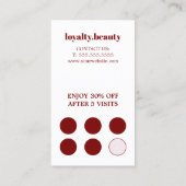 Modernes Elegantes stilvolles Rotes Weißes Haar Sa Treuekarte (Rückseite)