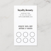 Modernes Elegantes stilvolles Schwarz-weißes Frise Treuekarte (Rückseite)