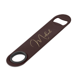 Modernes Elegantes Stilvolles Trendy Brown Mit Mon Speed Flaschenöffner