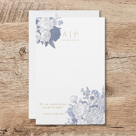 Modernes Elegantes stilvolles Zitat Blumenblau Briefpapier