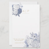 Modernes Elegantes stilvolles Zitat Blumenblau Briefpapier (Vorderseite)