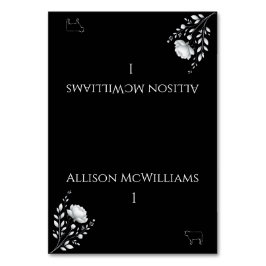 Modernes elegantes Symbol für Schwarz-Weiß-Meat Ho Tischnummer