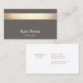 Modernes Elegantes Taupe Gray Visitenkarte (Vorne/Hinten)