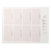 Modernes, elegantes Tearaway Weekly Planer Notepad Notizblock (Vorderseite)