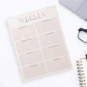 Modernes, elegantes Tearaway Weekly Planer Notepad Notizblock