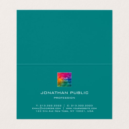 Modernes, elegantes Template-Business-Logo hier ab Visitenkarten (Innenseite Aufgefaltet)