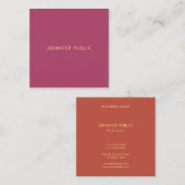 Modernes elegantes Template Einfach Beruflicher Lu Quadratische Visitenkarte (Vorne/Hinten)