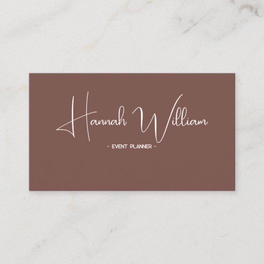 Modernes Elegantes Terracotta Minimalistisch QR Co Visitenkarte (Vorderseite)