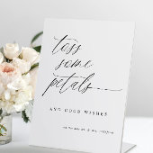 Modernes Elegantes Toss Einige Petals Hochzeitszei Sockelschild