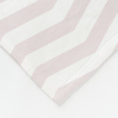 Modernes elegantes, trendiges Beige Weiß gestreift Fleecedecke (Ecke)
