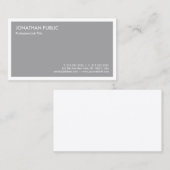 Modernes, elegantes, trendiges Minimalistisches Te Visitenkarte (Vorne/Hinten)