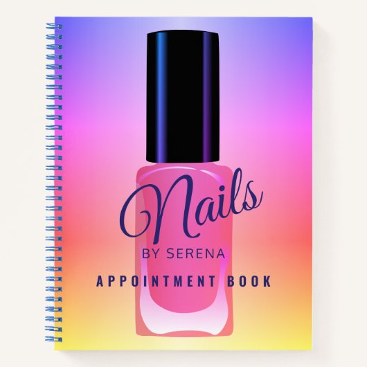 Modernes, elegantes, trendiges Nails-Terminkalende Notizblock (Vorderseite)