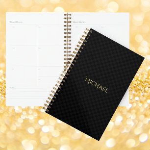 Modernes Elegantes, trendy Black Gold Woche & Mona Planer