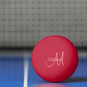 Modernes, elegantes, trendy Template Monogramm Tischtennisball