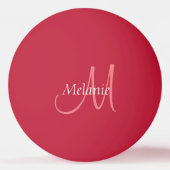 Modernes, elegantes, trendy Template Monogramm Tischtennisball (Vorderseite)