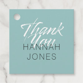 Modernes elegantes türkisfarbenes Mint Green Braut Geschenkanhänger