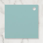 Modernes elegantes türkisfarbenes Mint Green Braut Geschenkanhänger (Rückseite)