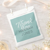 Modernes elegantes türkisfarbenes Mint Green Braut Geschenktütchen (Ausgeschnitten)