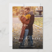 Modernes elegantes Typografie-Foto Hochzeit Einfac Save The Date (Vorderseite)