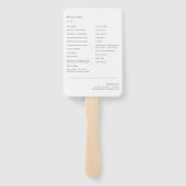 Modernes elegantes Typografie-Programm für einfach Fächer (Rückseite)