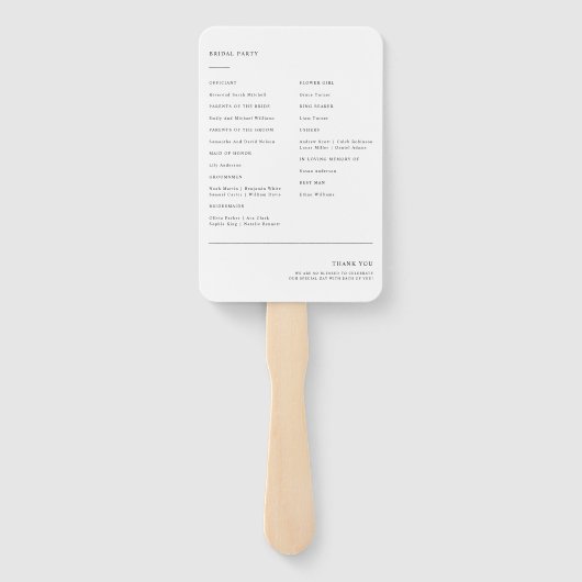 Modernes elegantes Typografie-Programm für einfach Fächer (Rückseite)