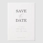 Modernes, elegantes Typografie Save the Date Overl Pergament Einladungen (Vorderseite)