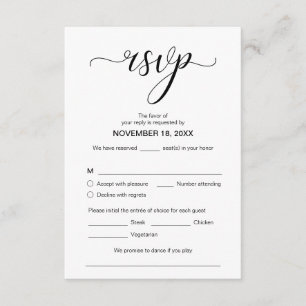 Modernes elegantes UAWG, Schwarzer Schriftart, Rea Begleitkarte