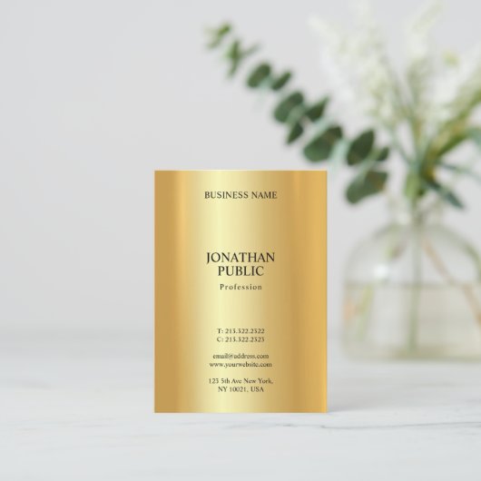 Modernes, elegantes und Berufliches Design Visitenkarte (Stehend Vorderseite)