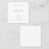 Modernes, elegantes und einfaches Design Luxus Quadratische Visitenkarte (Vorne/Hinten)