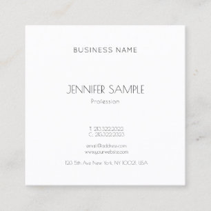 Modernes, elegantes und einfaches Design Luxus Quadratische Visitenkarte