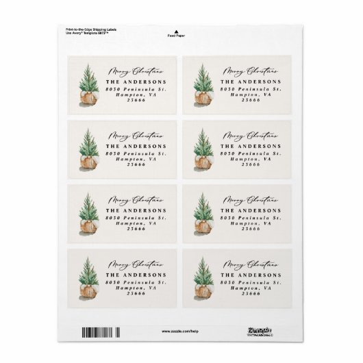 modernes, elegantes und einfaches Winterlabel (Vorne)